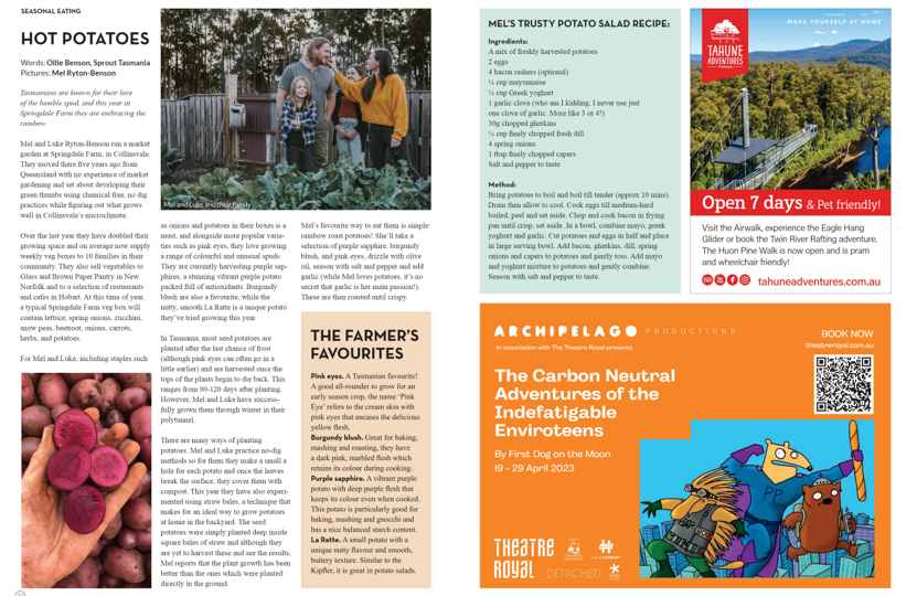 Hobart Magazine Springdale Farm March 2023 Sprout Tasmania
