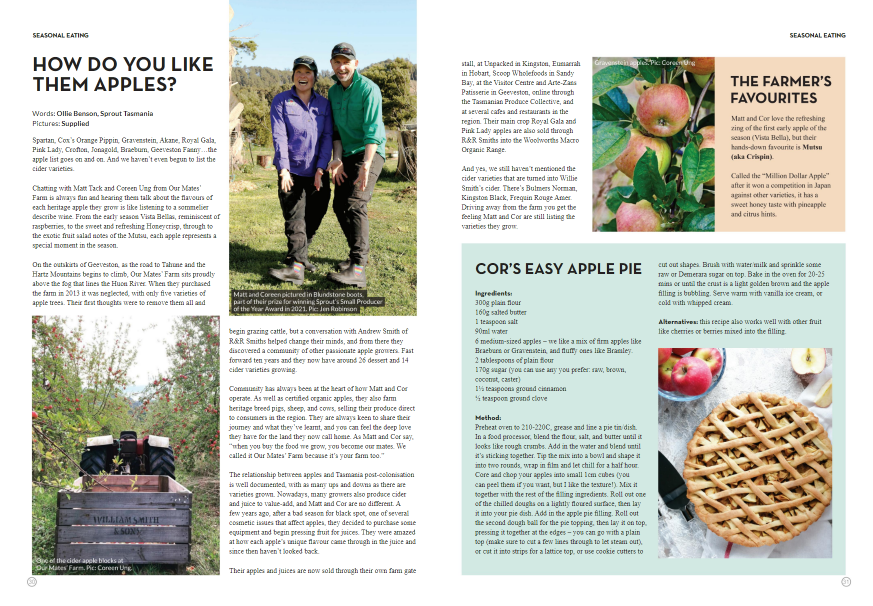 Hobart Magazine OUR MATES' Farm APRIL 2023 Sprout Tasmania